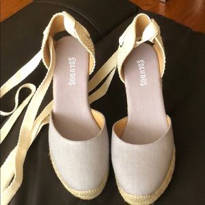 🔴SOLD🔴 Soludos wedge in gray size US 5.5